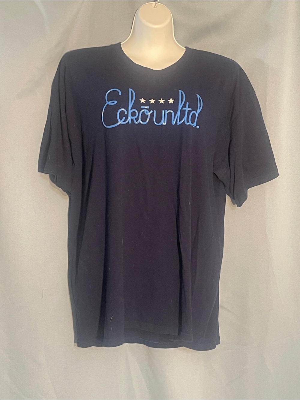 Ecko Unlimited Black Tee with Blue Script Logo